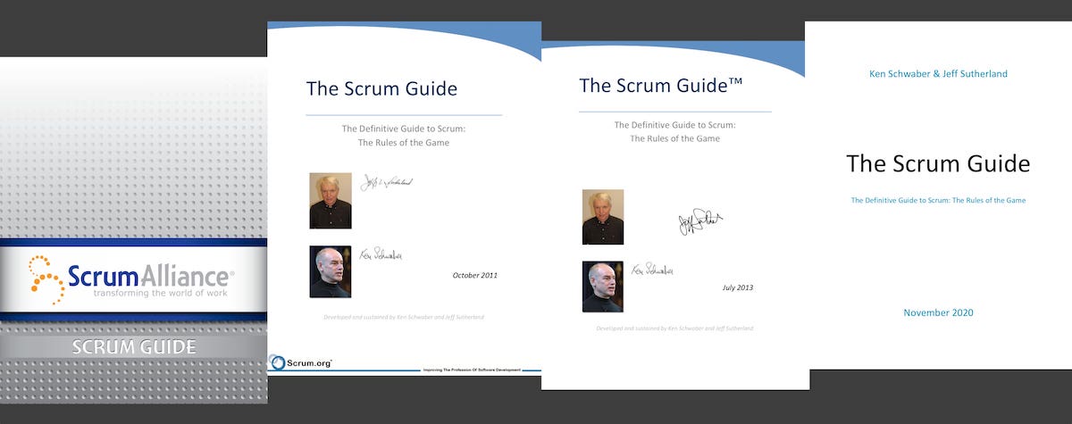 Scrum Guide Cover History