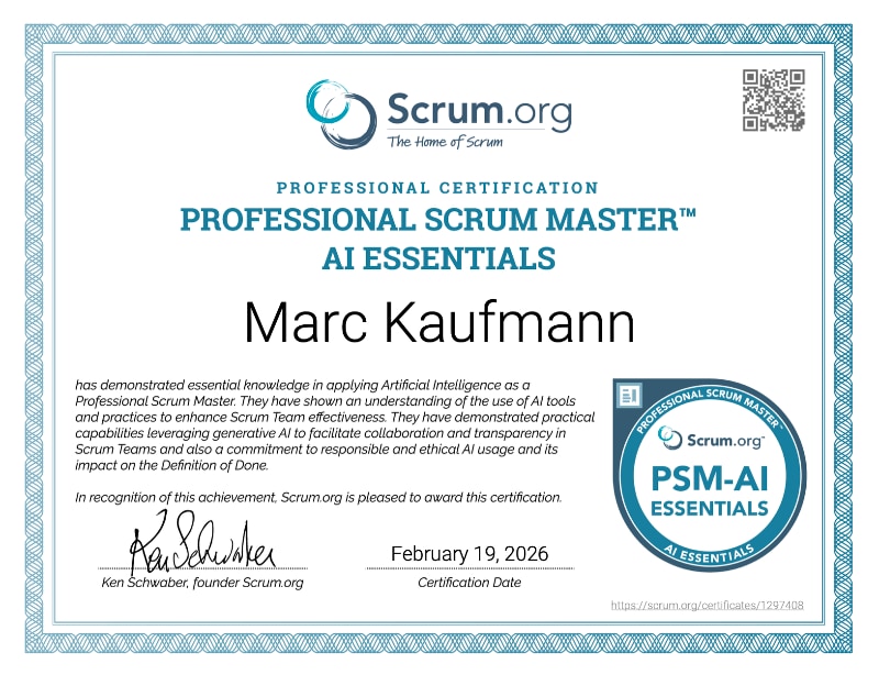 PSM AI Essentials Certificate